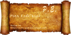 Pott Ezékiel névjegykártya